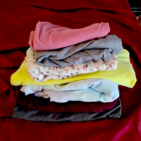 Victorias Secret Pink Bundle Shirts Tank Tops Long Sleeve Bodysuit Size L - Picture 1 of 15